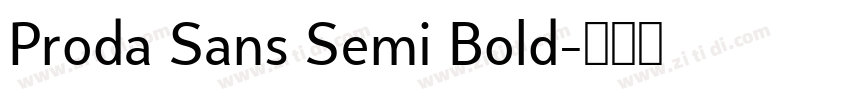 Proda Sans Semi Bold字体转换